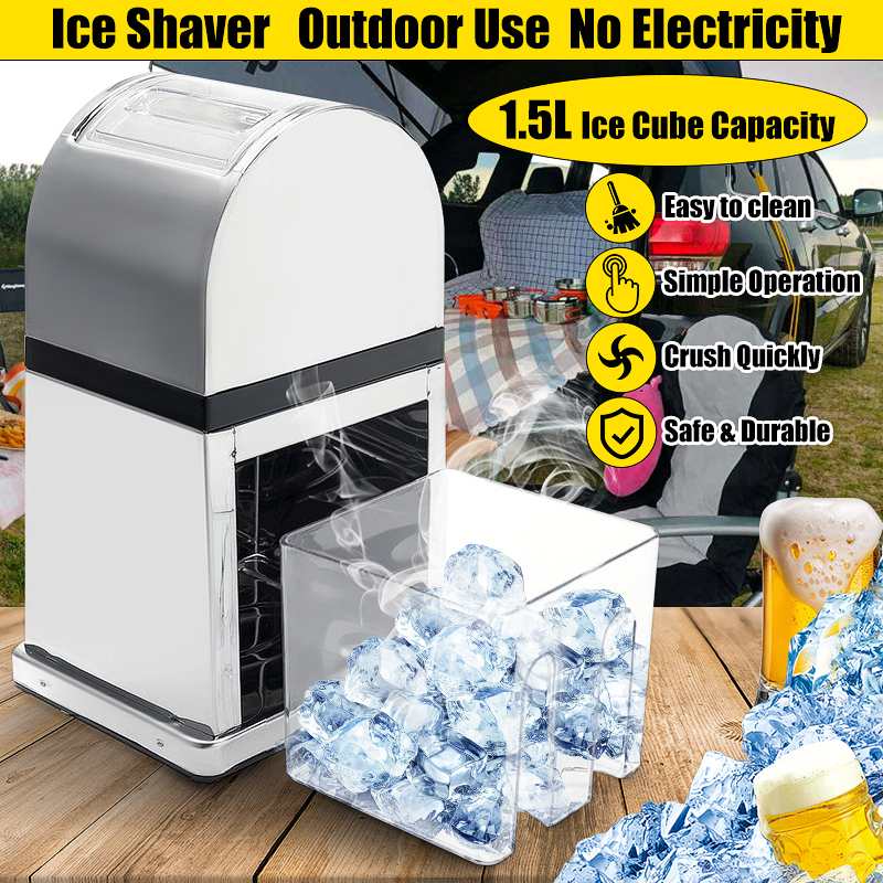 Stainless Steel Manual Ice Crusher Mini Ice shavers Chopper Snow Cone Smoothie Maker Ice Block Breaking Machine Slush Machine