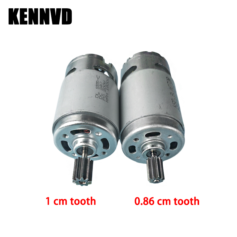 Motore elettrico per auto giocattolo per bambini da 0,86 cm 10 denti 12V, motore RS550 RS570 per cavalcare in auto, motore 24V per veicolo elettrico per bambini