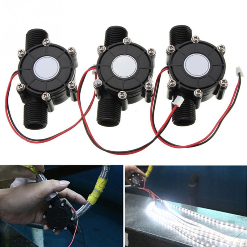 Microgenerador hidráulico de microgenerador hidráulico de CC de 80V/12V/5V y 10W, flujo de agua de grifo hidráulico DIY, motor generador de flujo de alta potencia