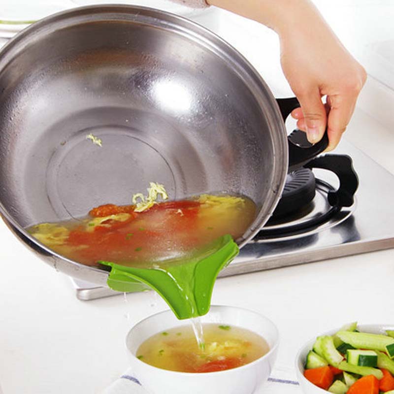 Bac de vidange Anti-déversement en Silicone, déflecteur à bord rond, liquide de soupe, déviation de la bouche, outils de cuisine
