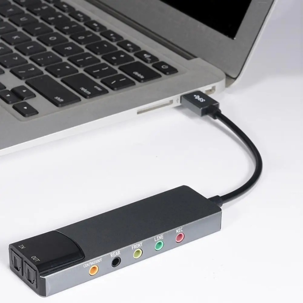 Usb Sound Card High Usb Fiber Optic Spdif Sound Card for Computer External Multifunction Support Ac-3 Dts-compatible 5.1