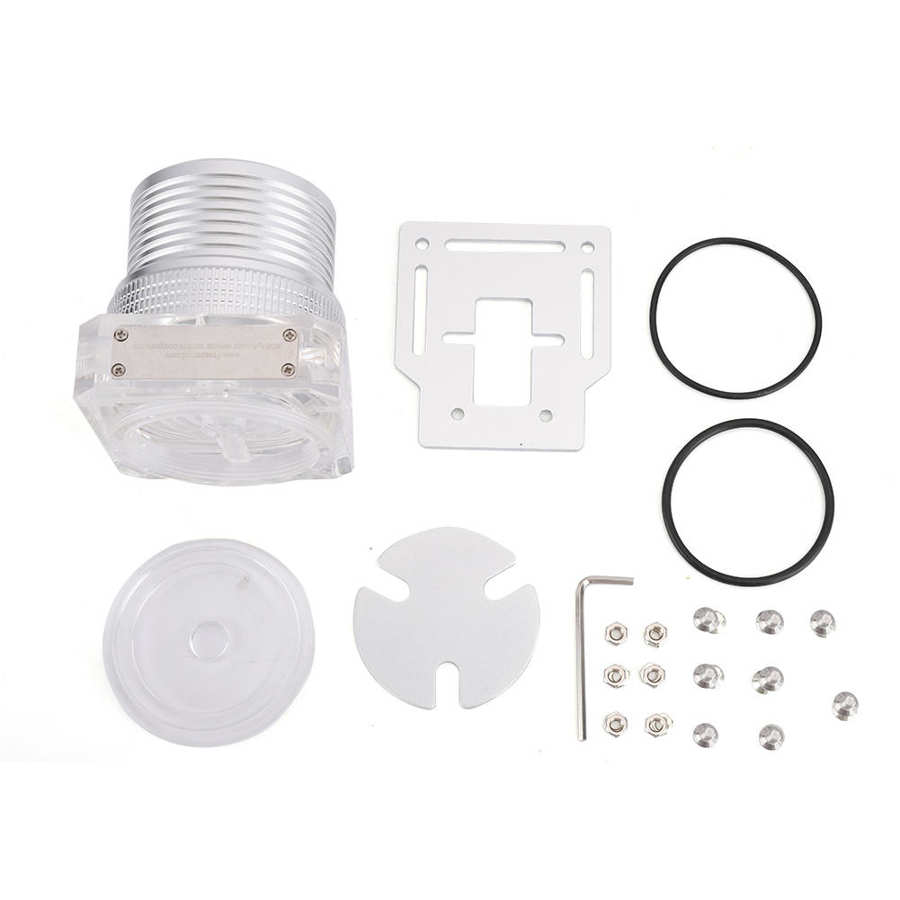 Computer Water Cooling Pump Cover Aluminum Transparent Housing Set Support D5 WT