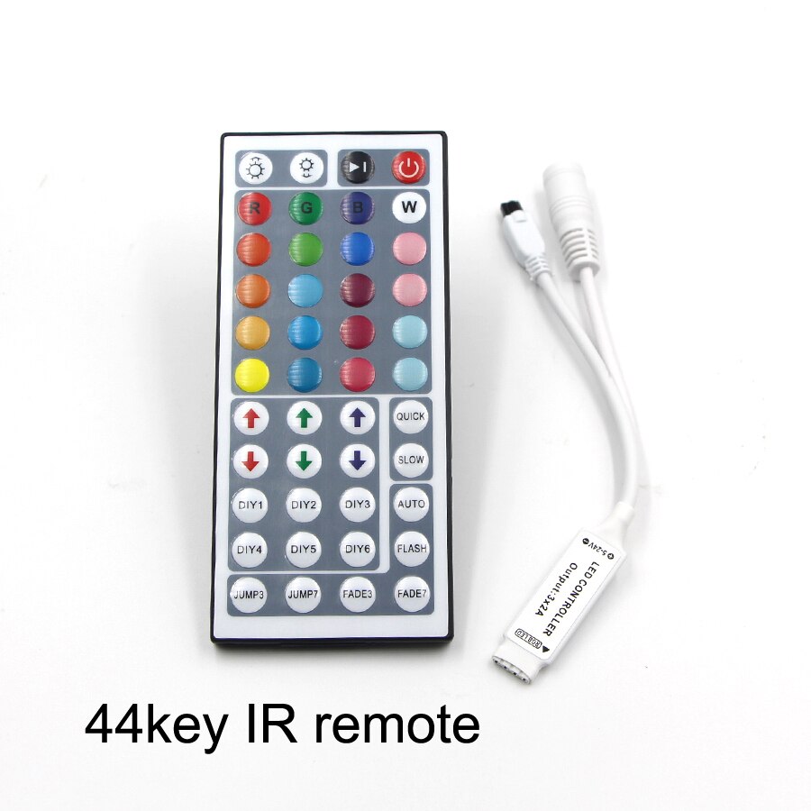 Mini 3/24/44 Key IR RF USB RGB Afstandsbediening Draadloze Controller Dimmer dynamische Modus Infrarood Voor RGB SMD 3528 5050 LED Strip Verlichting