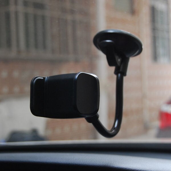 Voorruit Auto Houder Auto Telefoon Houder 360 Draaibare Standaard Mount Auto Telefoon Houder Accessoires GPS Display Ondersteuning Beugel: black