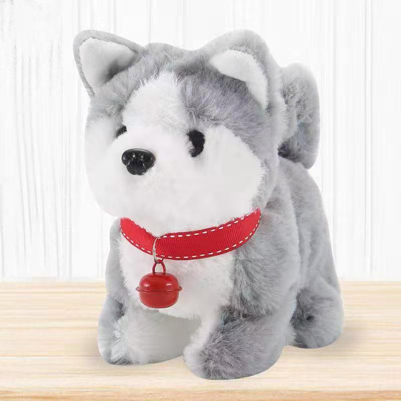 Jouets électroniques interactifs lapin mignon, animaux de compagnie Robot lapin saut de marche, jouets électroniques pour enfants: Black