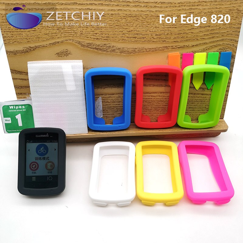Gel Edge 820 – boîtier de protection en caoutchouc pour vélo, GPS, ordinateur, avec Film de protection d&#39;écran, pour Garmin Edge 820