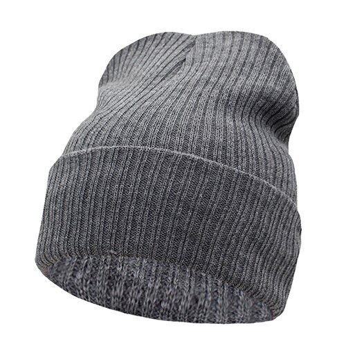 Beanies Winter Hat For Men Knitted Hat Women Winter Hats For Women Men Knit Caps Blank Casual Wool Warm Flat Bonnet Beanie: GRAY