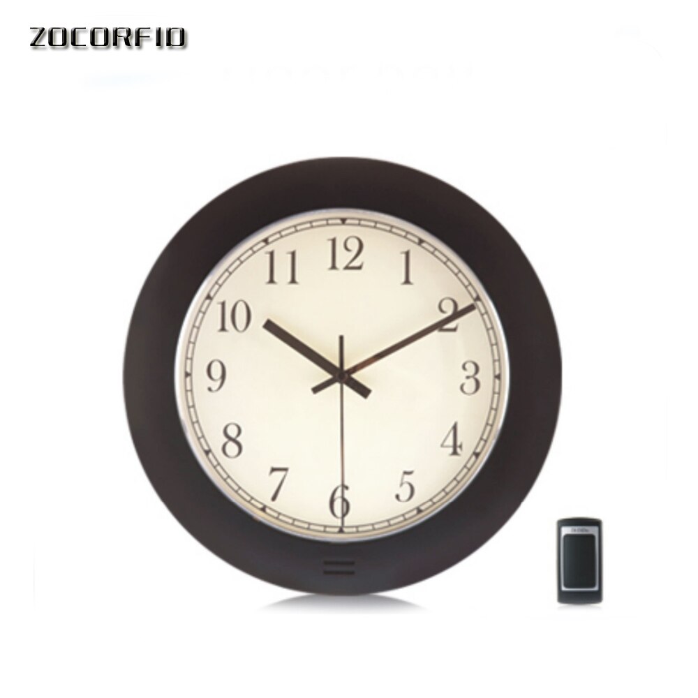 The newest horologium style Wireless Door Bell Doorbell with clock style /flash light and Melody music: Brown