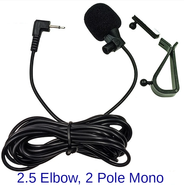 Microphone de voiture Audio Navigation Clip filaire fils externes micros automatiques Radio 3m de Long micro stéréo 3.5mm Mono 2.5mm SM Lotus Jack Plug: Rose