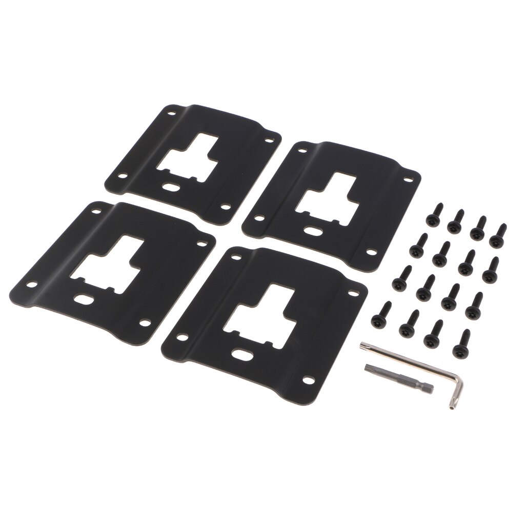 Truck Bed Load Hook Reinforcement Panel 4 Plates with Anti-Theft Screws