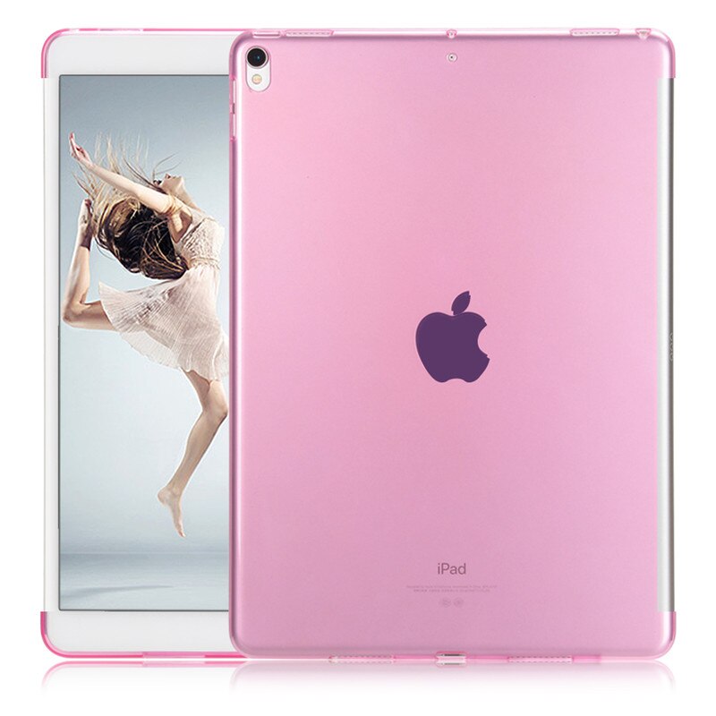 For ipad air 3- deksel, for ipad pro 10.5 -tommers deksel ultra slim myk tpu-deksel for ipad 10.5 , bakdeksel for ipad 10.5: Rosa