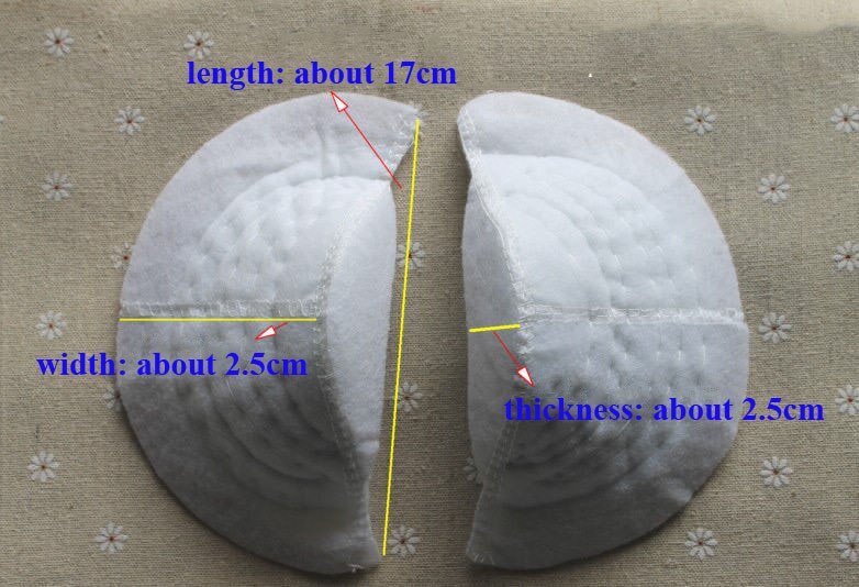 4Pairs Zwart 2.5Cm Zachte Pad Schouder Padding Spons Schoudervullingen Voor Pak/Blazer/Geul Unisex Paddeds naaien Accessoires