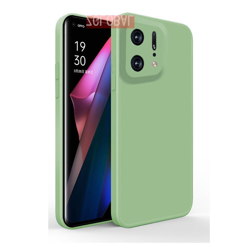 Coque souple en Silicone pour OPPO Find X5 Pro, étui de téléphone liquide: Green