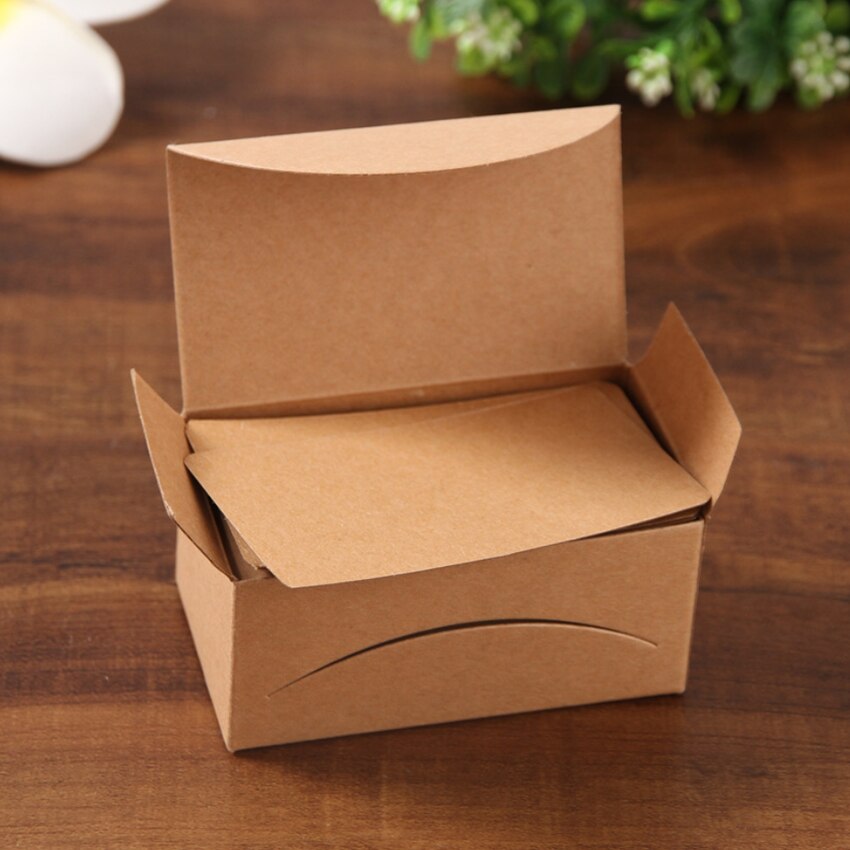 Tarjeta de papel Kraft 100 unids/lote, tarjetas de presentación en blanco, notas para mensajes, de , etiqueta de tarjetas de agradecimiento, tarjeta de nombre de libro