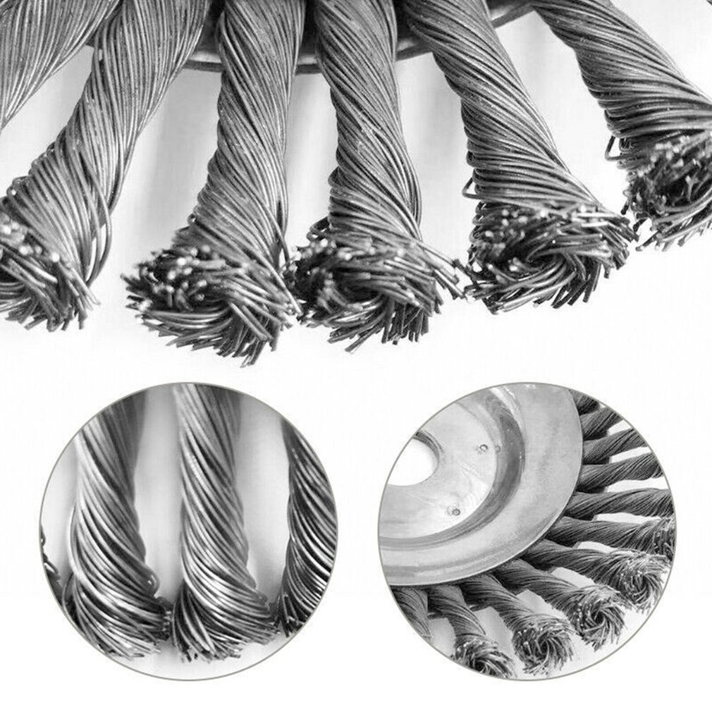 15cm/20cm Bowl Type Twisted Wire Wire Wheel Weeding Machine Supporting Disc Type Twisted Wire Brush Garden Weeding Brush