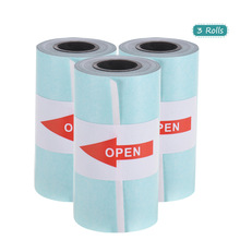 3 ruller hvid printbar klistermærke papirrulle direkte termisk papir med selvklæbende 57*30mm(2.17*1.18in)  til periside