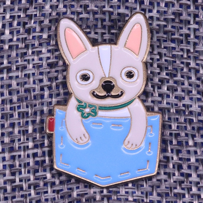 Puppy Hond In Een Pocket Pin Voor Hond Minnaar