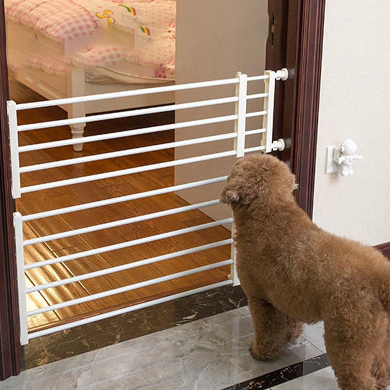 Porte intérieure pour chien, clôture autoportante rétractable, sans clous, porte réutilisable pour petits et moyens chiens, clôture pour chiots, fournitures pour animaux de compagnie