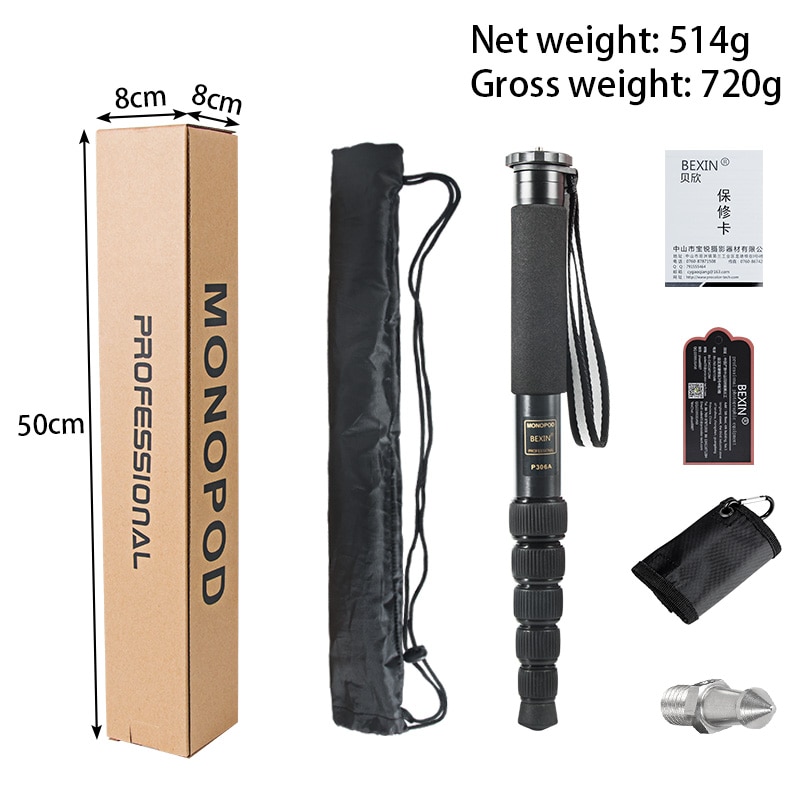 Kamerastativ monopod stativ monopod reisefotografering aluminium spaserstokk monopod til dslr kamera video