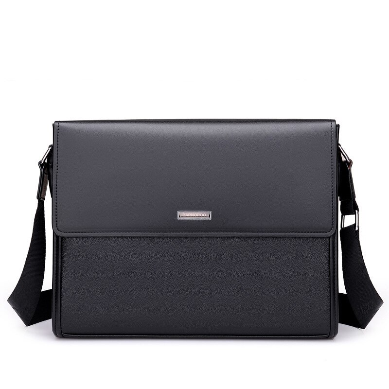 PU Leer Mannen Aktetas mannen Messenger Bag Mannelijke Laptop Tas Zakelijke Mode Grote Capaciteit Schoudertassen Reizen tas: black