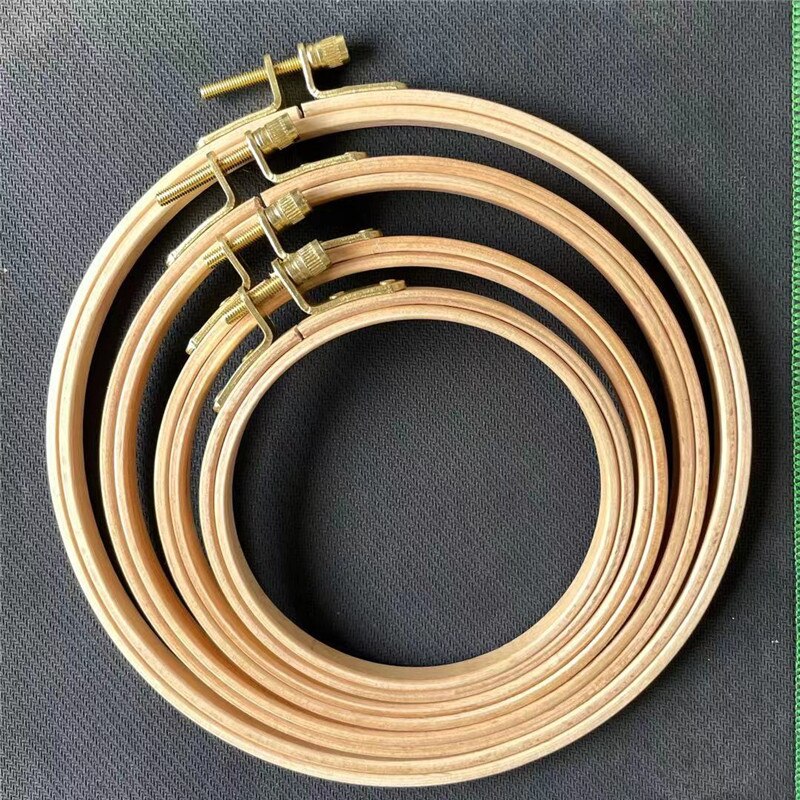 Cerceau de broderie rond en hêtre, cadre de broderie en bois, supports de broderie à la main, anneaux de points de croix pour le travail d&#39;aiguille, bricolage, outils de couture
