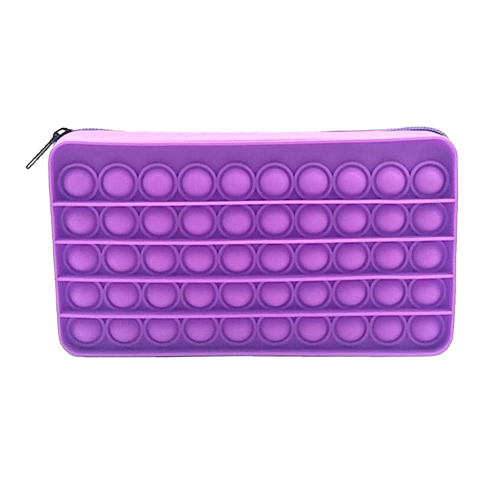 Caja de lápices para aliviar el estrés para niños, juguete antiestrés, caja de papelería de burbujas, juguete sensorial: Purple