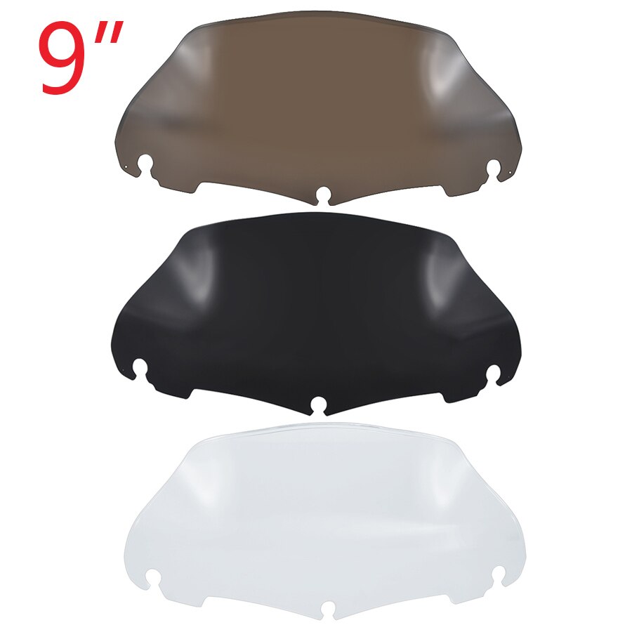 4.5" 7" 10.5" 9 Inch Wave Windshield Fits For Harley Touring Electra Glide Street Glide FLHX FLHXS FLHTK Trike 14-19 Windscreen