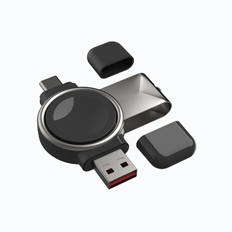 Wireless Charger - 2 in 1 Magnetic - Fast Charging Station for Apple Watch 9/8/7/6/5/SE/Ultra: black