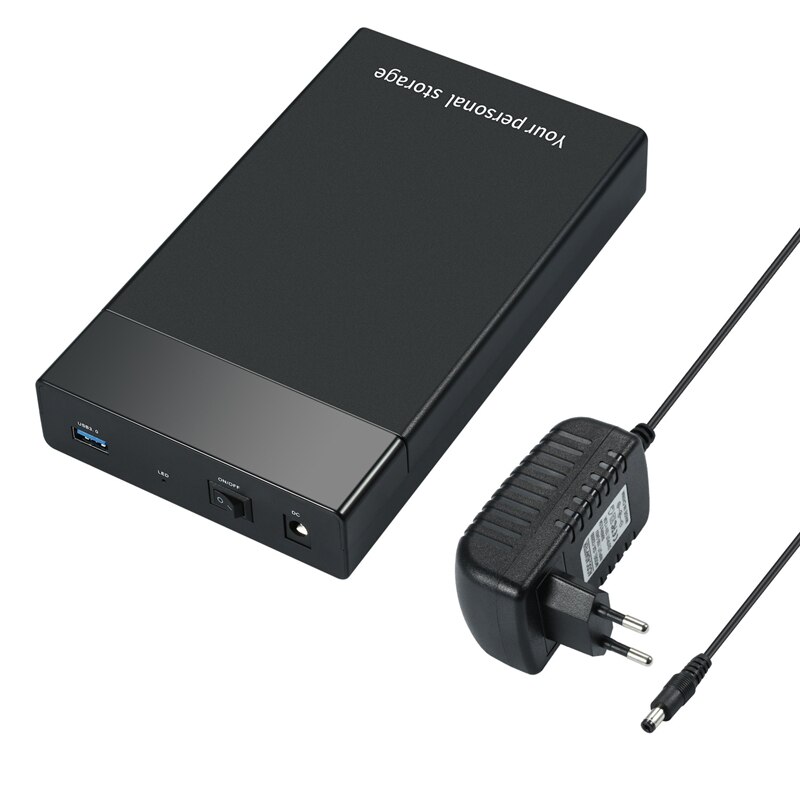 Usb 3.0 to sataiii 2.5 tum 3.5 tums hårddiskhölje extern 6 gbps hd ssd hdd-fodral för 2.5 " 3.5 " bärbar stationär dator hårddisk: Eu-adapter