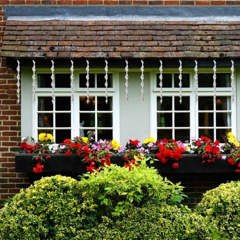 Bird Repeller Rotating Rod Repellent Reflective Scare Rods Spiral Deterrent Control Device Garden Ornament Pest Control Products