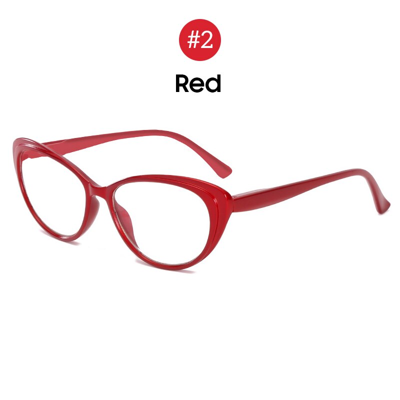 VIVIBEE Cat Eye Vrouwen Leesbril + 150 Black Cateye Lenzenvloeistof Frame + 2 + 3 Mannen Brille- 2 dames Eyewear 0.25: +250 / 2 Red