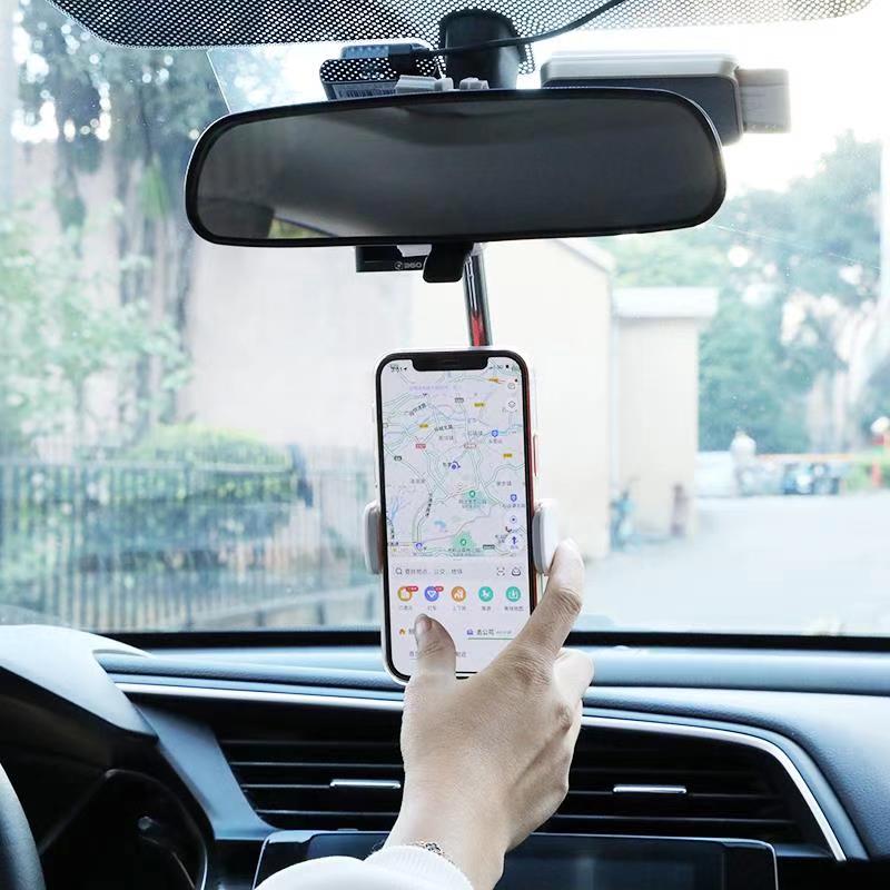Caseier Auto Achteruitkijkspiegel Houder Voor Telefoon Zetel Mobiele Telefoon Auto Telefoon Houder Stand 360 Graden Verstelbare Universele Stands Mount