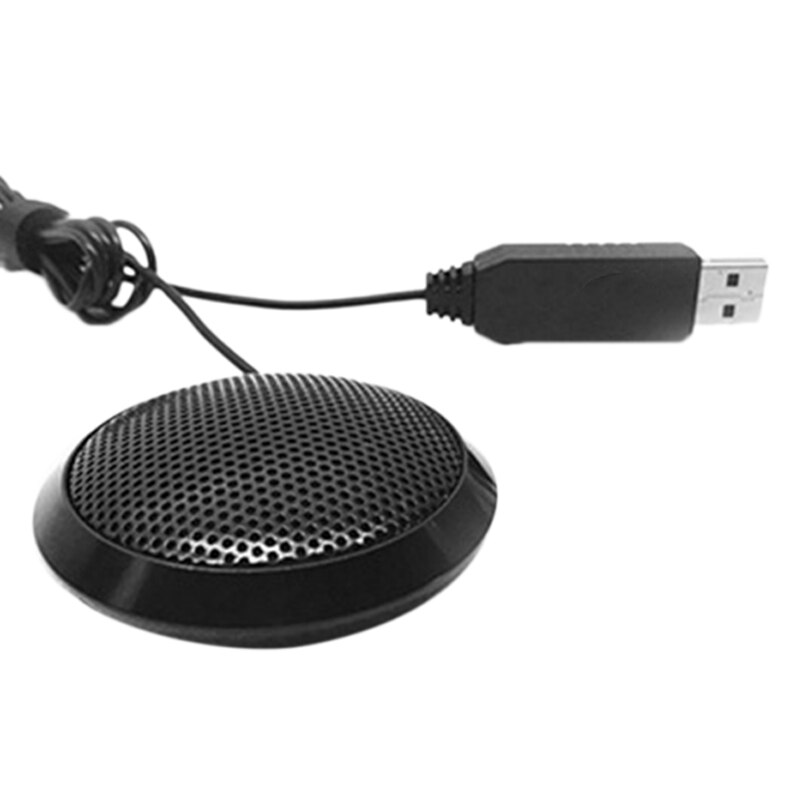 USB 360 ° Omnidirectional Computer Microphone High Sensitivity Plug Play Portable Computer Desktop Meeting Microphone