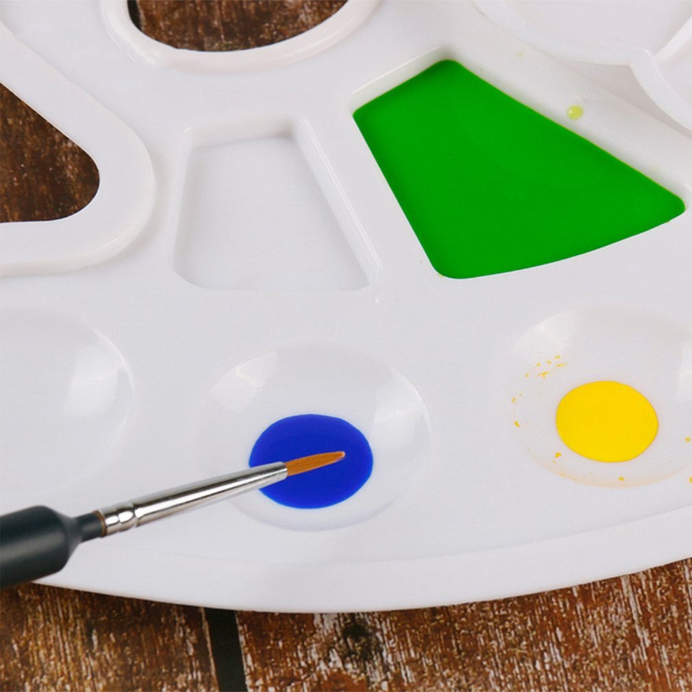 1pc Plastic Palette Art Paint Plastic Drawing Tray Color Palette for Oil Watercolour White Painting Pallet Painting Tool