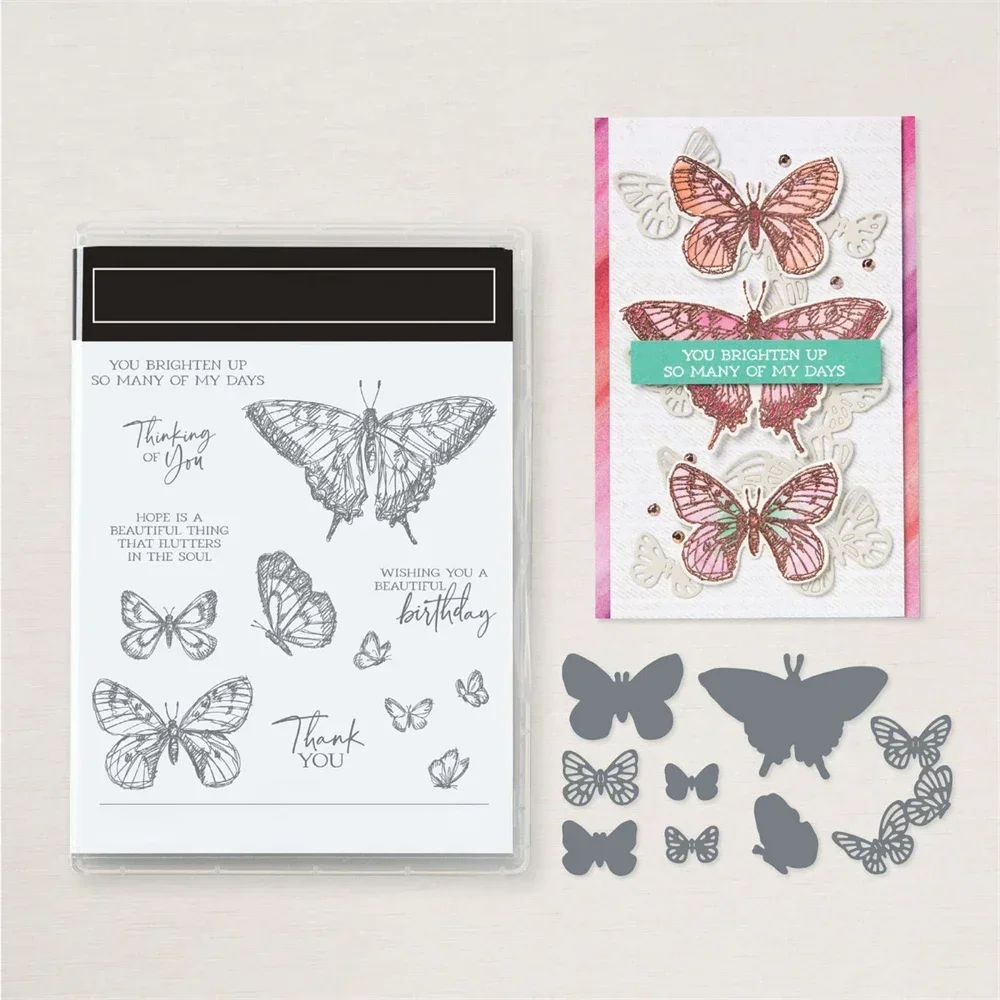 Casita de pájaros campestre, cielo aventuroso inspirador Snapdragons, sellos y troqueles transparentes para manualidades DIY, tarjetas, álbum de fotos, álbum de recortes: Beige