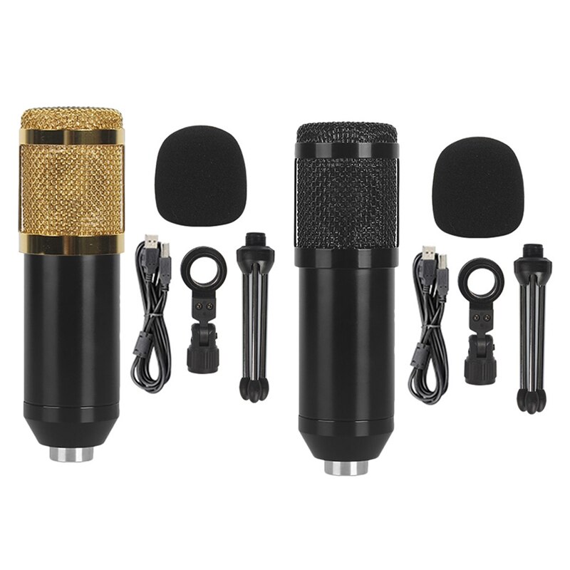 BM828 USB Microphone Dynamic Mic System Set PC Recording Karaoke Microphone Set