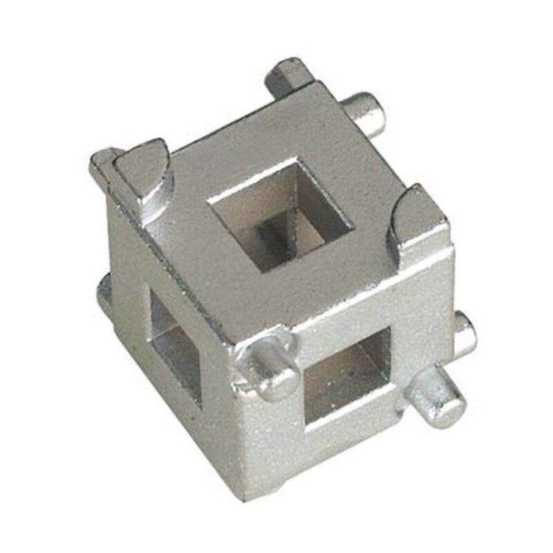 Car Rear Disc Brake Piston Retractor Tool Wind Back Cube Calliper Adaptor Silver Car Accessories