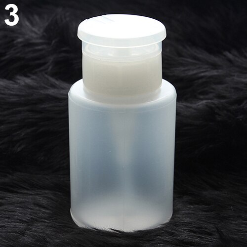 150ML NailArt Remover Polish Cleaner Pump Polish Dispenser Empty Bottle Refillable Bottles Liquid Press Pumping Dispenser Bottle: White