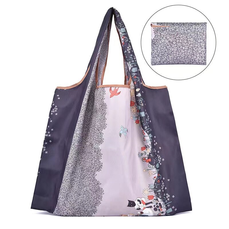 Reusable-Shopping Bag-Grocery Bag-Handbag Foldable Shoulder Bag Large 50 Pounds Travel Storage Bag: 31003