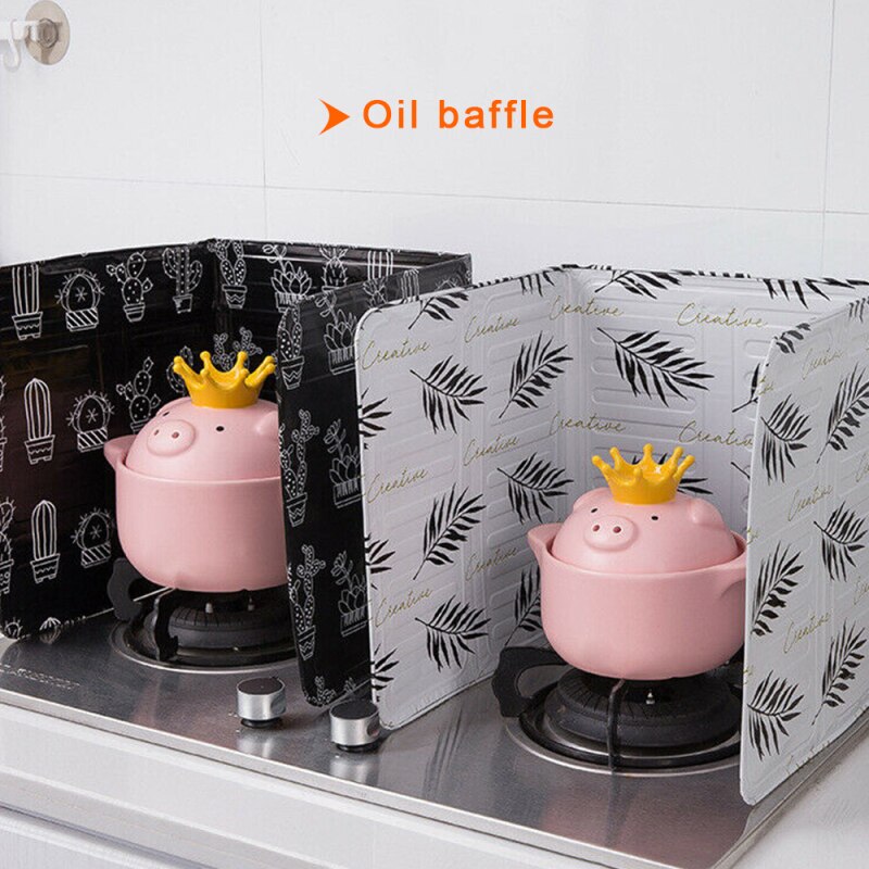 Anti Splatter Shield Guard Oil Splash Guard Aluminum Foil Oil Block Oil Barrier Stove Anti-Splashing Oil Baffle Heat Insulation
