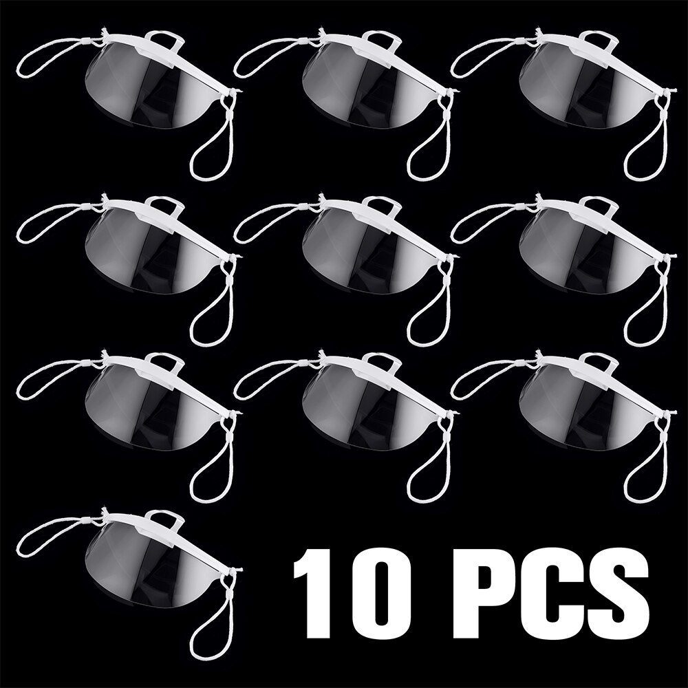 10pcs/Set Transparent Masks Permanent Anti Fog Catering Food Hotel Plastic Kitchen Restaurant Masks