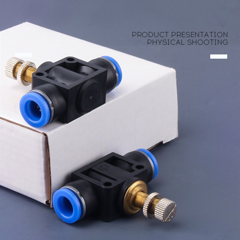 Pneumatik Luft Drossel Ventil Geschwindigkeit Control Schnell Schlauch Rohr Wasser Fitting Anschluss Pneumatische Fittings Einstellen 4mm 6mm 8mm 10mm