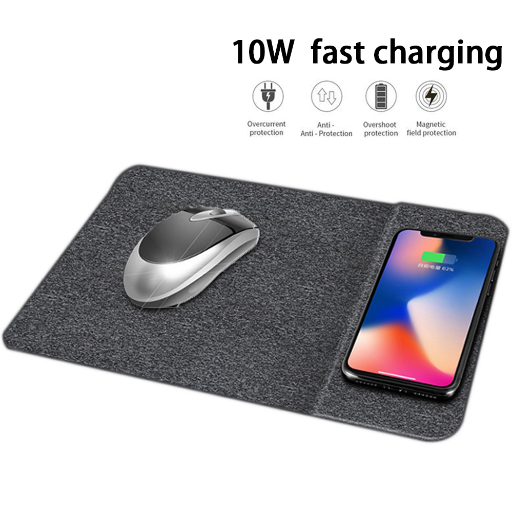 Mobile Phone Wireless Charger Computer Mouse Pad Charging Mat for Office Desktop Phone charger computer mouse pad in one