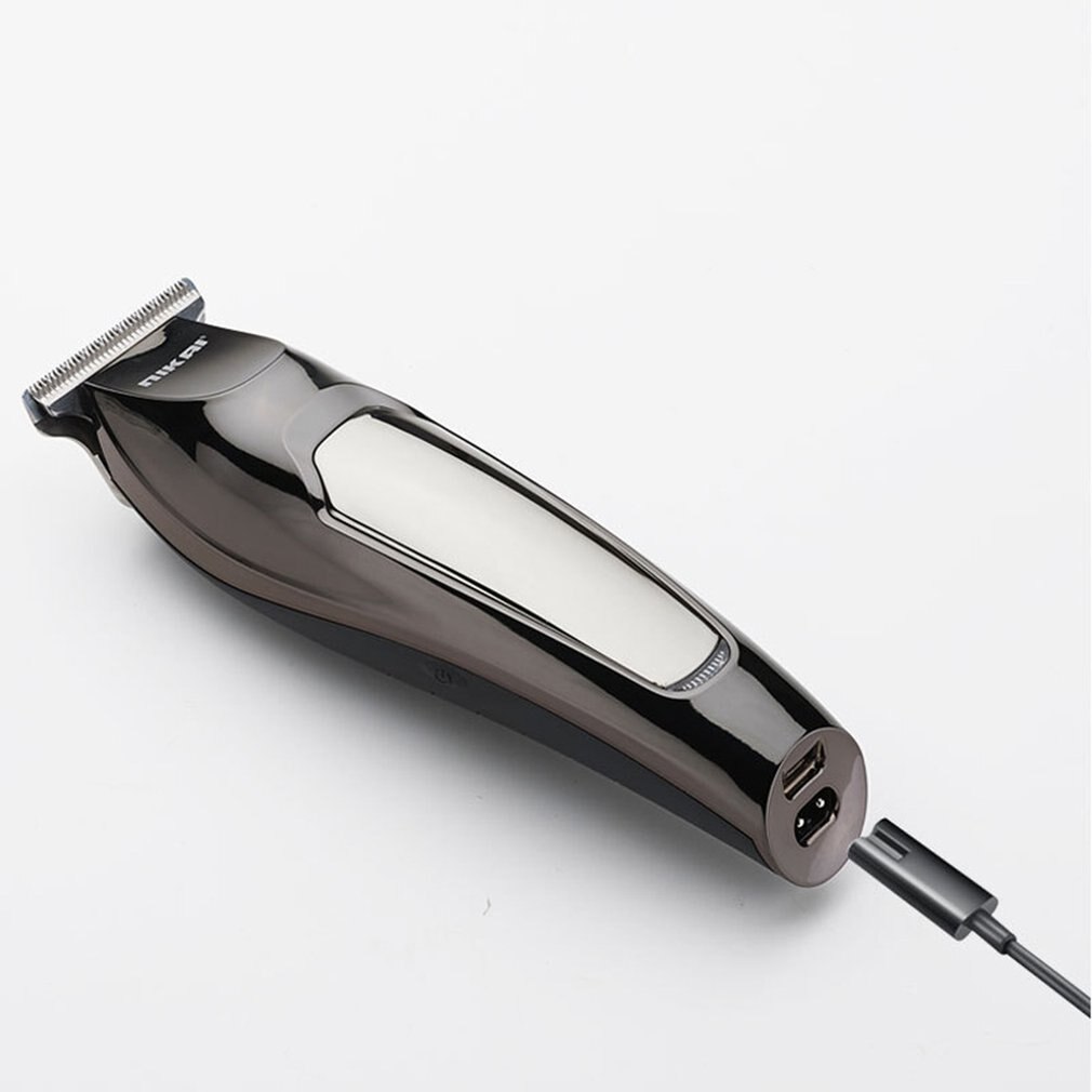 Lcd affichage numérique tondeuse à cheveux tête d'huile pousser blanc électrique tondeuse Salon de coiffure coupe de cheveux sculpture petit Fader