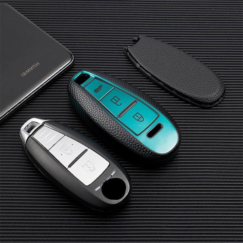 Carbon key fob cover case hood skin protect holder for SUZUKI Swift Sport SX4 SCORSS grand vitara remote car accessori