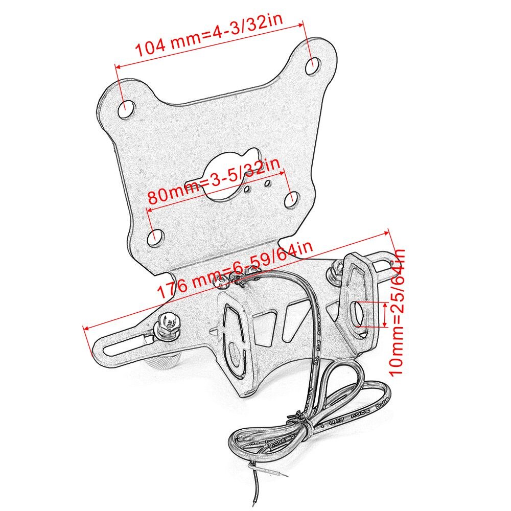 Motorsykkel tilbehør  z900rs nummerplate henger hale ryddig brakett med lys til kawasaki  z900rs z900 rs
