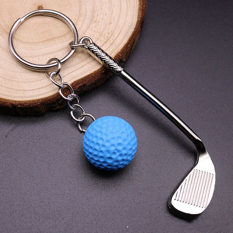 Colgante de llavero con pelota de golf: ¡Agregue un toque deportivo a tu apariencia! perfecto para entusiastas del golf: Azul