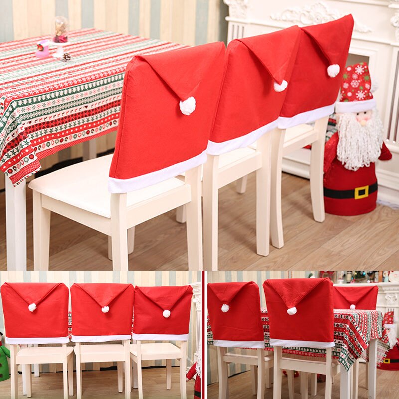 Kerstman Keuken Tafel Stoelbekleding Kerst Stoel Cover Home Party Decoratie fundas para sillas de comedor