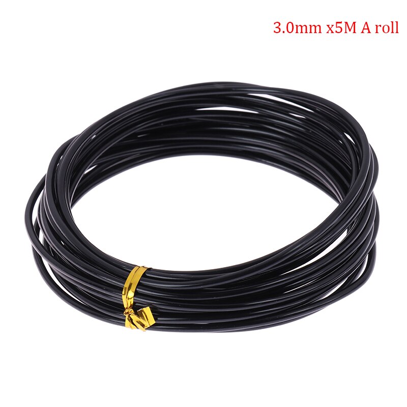 Total 5m (Black) Bonsai Wires Anodized Aluminum Bonsai Training Wire With 5 Sizes (1.0 Mm,1.5 Mm,2.0 Mm 2.5mm .3mm): XL