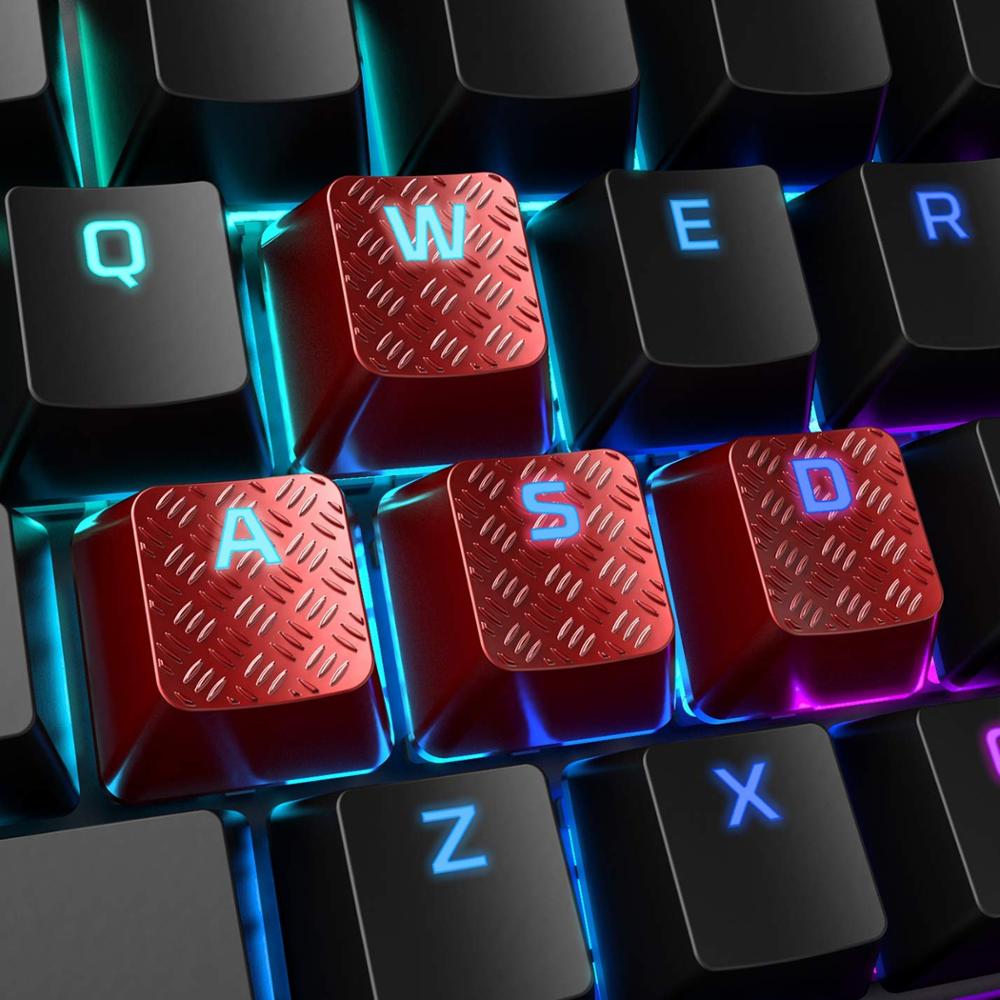 FPS & MOBA Keycaps Upgrade Kit (Red) BACKLIT KEY CAPS for Corsair K70RGB K70 K95 K90 K65 K63 Gaming Keyboards Cherry switches